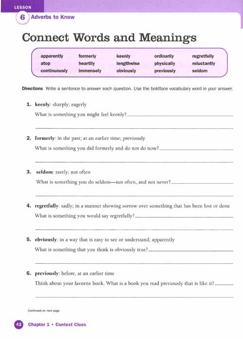 Powerful Vocabulary For Reading Success Grade 6 Students Book