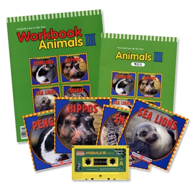 Weekly Reader / Animals III (1~4번) / SET (Book 4권+Workbook 1권+해설집 1권+Tape 1개)