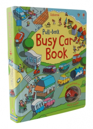 Usborne Pull-Back: Busy Car (Hardcover) (NEW)
