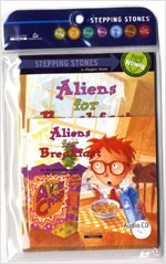 Stepping Stones (Humor) : Aliens for Breakfast (Book+CD)