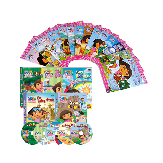 Dora Readers 14종 Set (세이팬 북+Audio CD) + 도라 익스플로러 DVD 3집 5종세트 / isbn 8809447280417