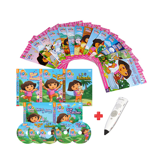 Dora Readers 14종 Set (세이팬 북+Audio CD) + 세이펜 800S(16G) + 도라 익스플로러 DVD 2집 5종세트 / isbn 8809447280448