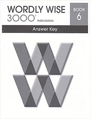 Wordly Wise 3000 Book 6 Answer Key isbn 9780838876329