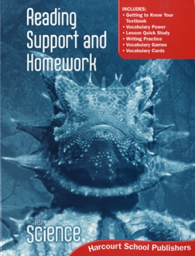 HSP Science Grade 6 Reading Support and Homework isbn 9780153610318