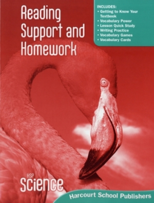 HSP Science Grade 4 Reading Support and Homework isbn 9780153610271
