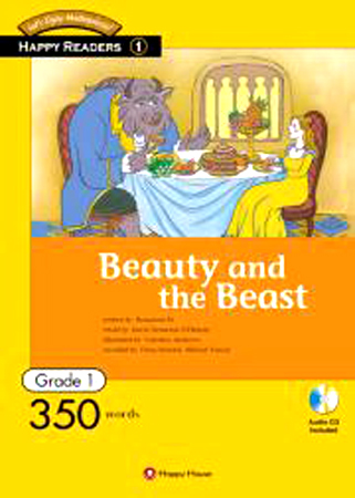 Happy Readers / Grade 1-1 / Beauty and the Beast 350 words / Book+AudioCD