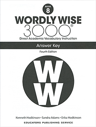 Wordly Wise 3000 Book 8 4th Edition Answer Key isbn 9780838877333