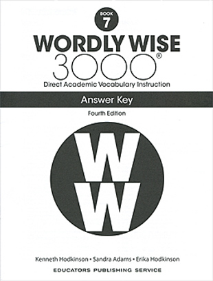 Wordly Wise 3000 Book 7 4th Edition Answer Key isbn 9780838877326