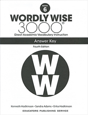 Wordly Wise 3000 Book 6 4th Edition Answer Key isbn 9780838877319