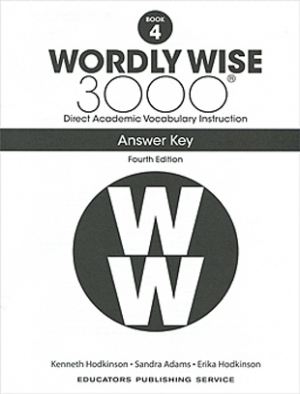 Wordly Wise 3000 Book 4 4th Edition Answer Key isbn 9780838877296