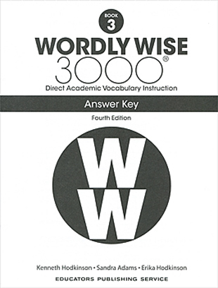 Wordly Wise 3000 Book 3 4th Edition Answer Key isbn 9780838877289