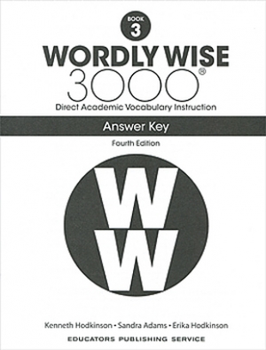 Wordly Wise 3000 Book 3 4th Edition Answer Key isbn 9780838877289
