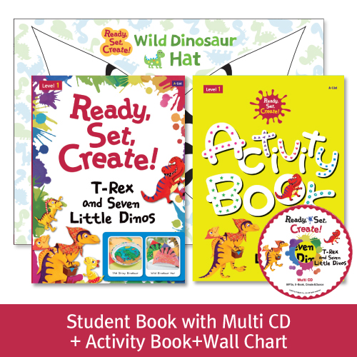 Ready, Set, Create! 1 T-Rex and Seven Little Dinos Pack (SB+CD+AB+Chart) isbn 9791155093511