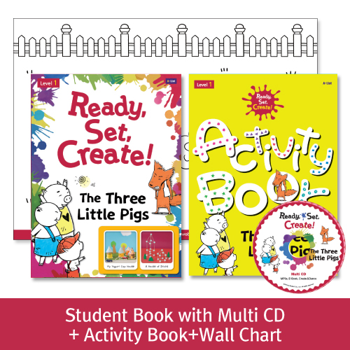 오체영 Ready, Set, Create! 1 The Three Little Pigs Pack (SB+CD+AB+Chart) isbn 9791155093528