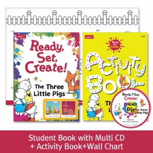 오체영 Ready, Set, Create! 1 The Three Little Pigs Pack (SB+CD+AB+Chart) isbn 9791155093528