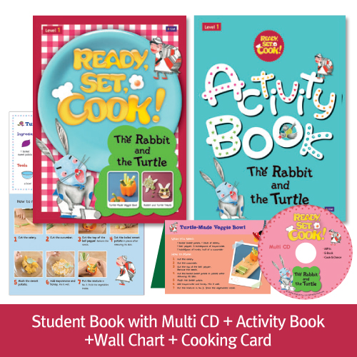 Ready, Set, Cook! 1 The Rabbit and the Turtle Pack (SB+CD+AB+Chart+Card) isbn 9791155093283