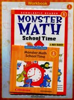 Hello Reader Book+AudioCD+Workbook Set 1-31 Math / Monster Math School Time