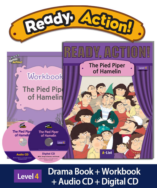 Ready Action 4 The Pied Piper of Hamelin (SB+WB+Audio/Digital CD pack) isbn 9791160571387