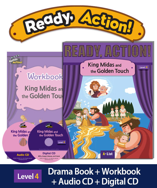 Ready Action 4 King Midas and the Golden Touch (SB+WB+Audio/Digital CD pack) isbn 9791160571356