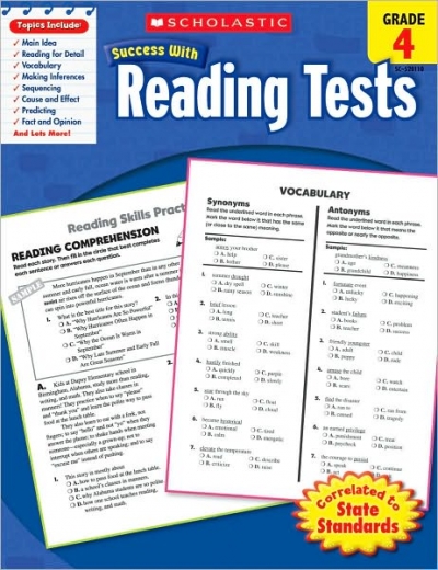 SUCCESS WITH READING TESTS GRADE 4 isbn 9780545201100