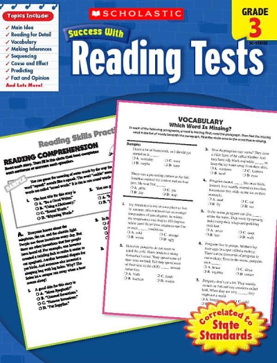 SUCCESS WITH READING TESTS GRADE 3 isbn 9780545201032