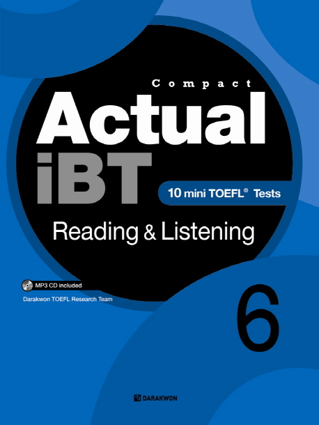 Compact Actual iBT Reading & Listening Book 6 / 본책 + MP3 CD 1장 + 정답 / isbn 9788927706502